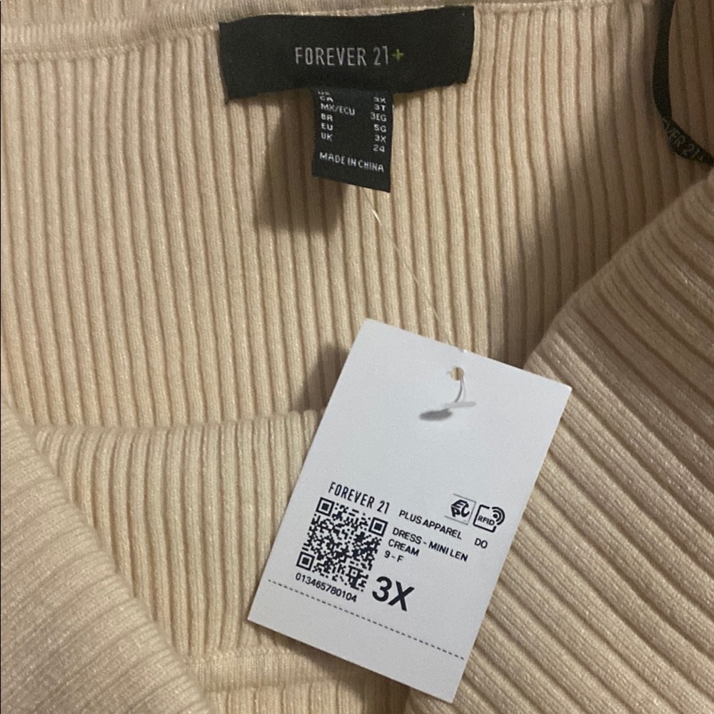 Off-Shoulder Cream Sweater - Picture 3 of 3